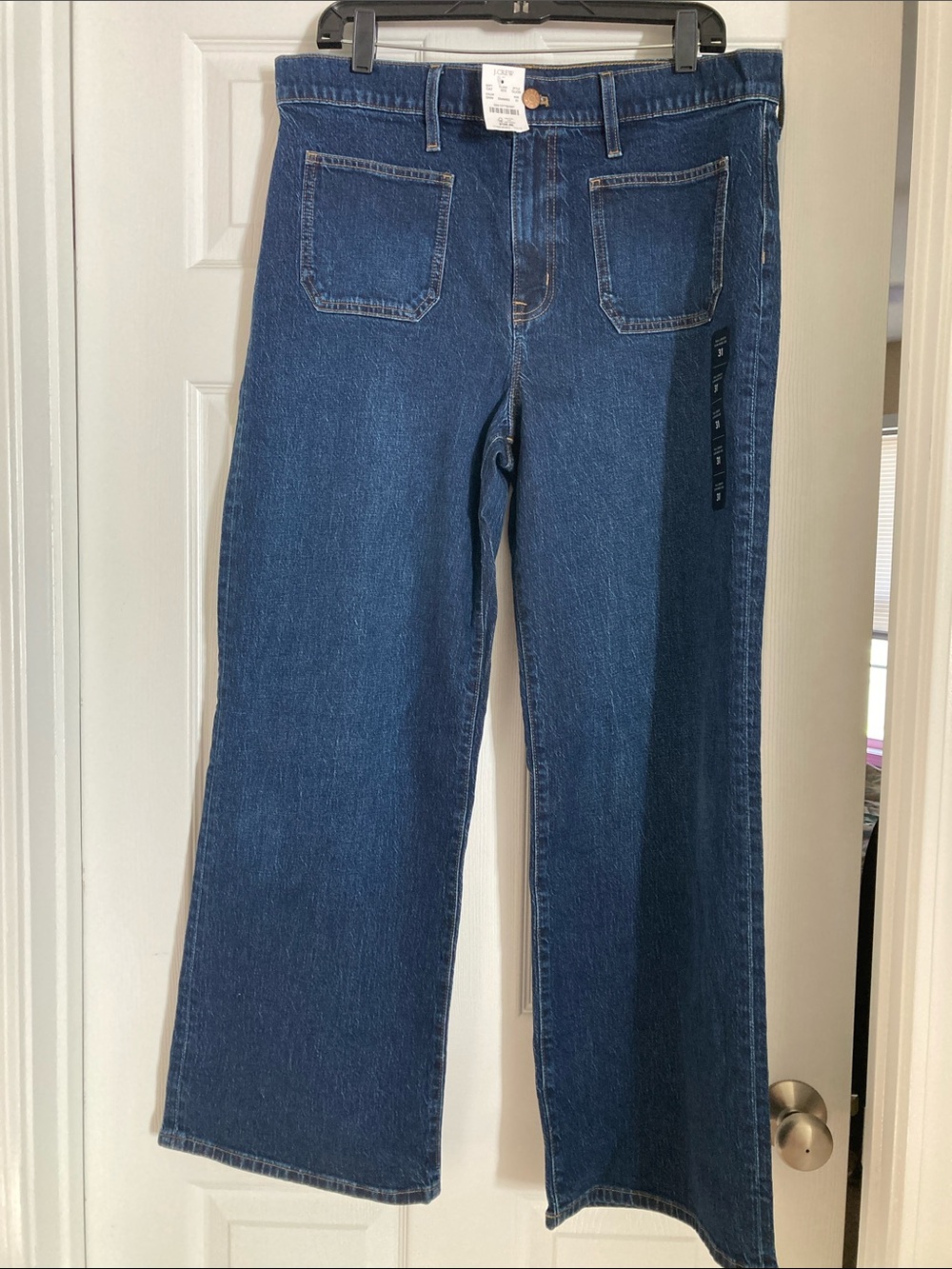 JCrew Factory slim wide leg patch pocket jeans